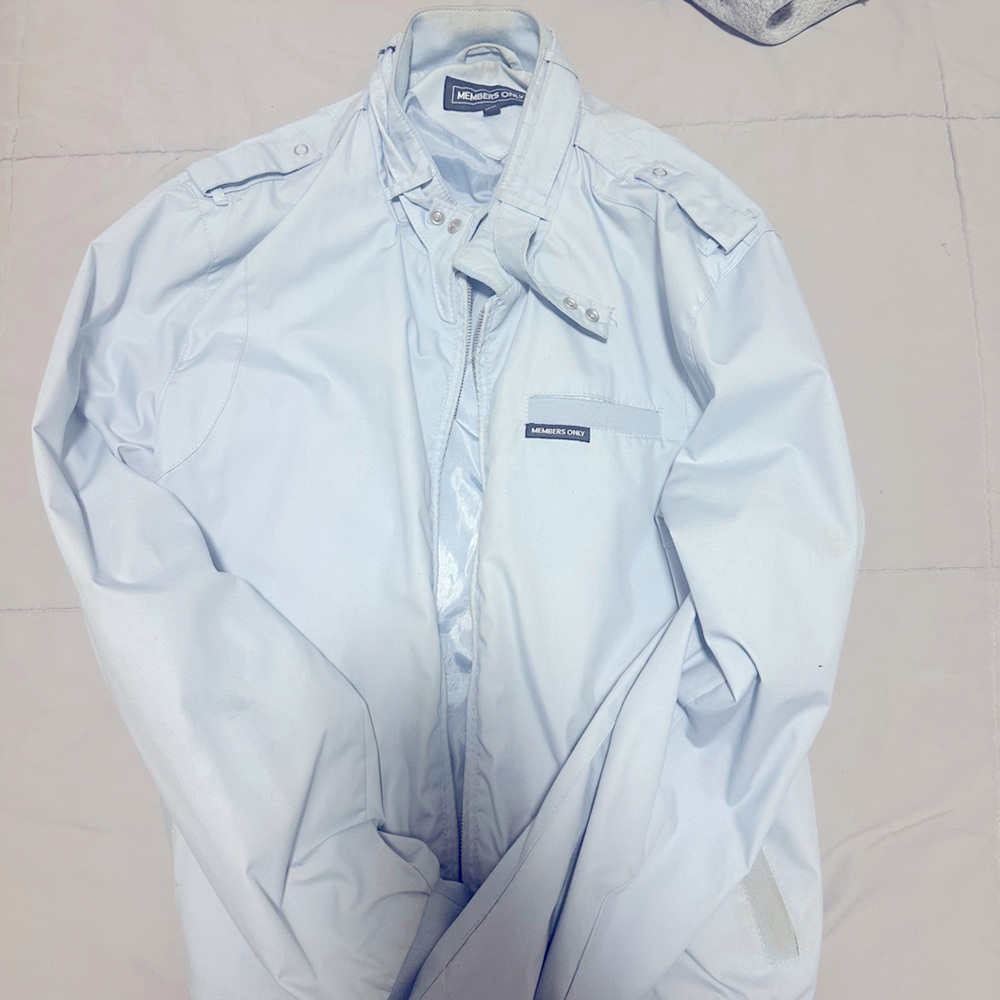 Members Only Classic Light Blue Bomber Jacket